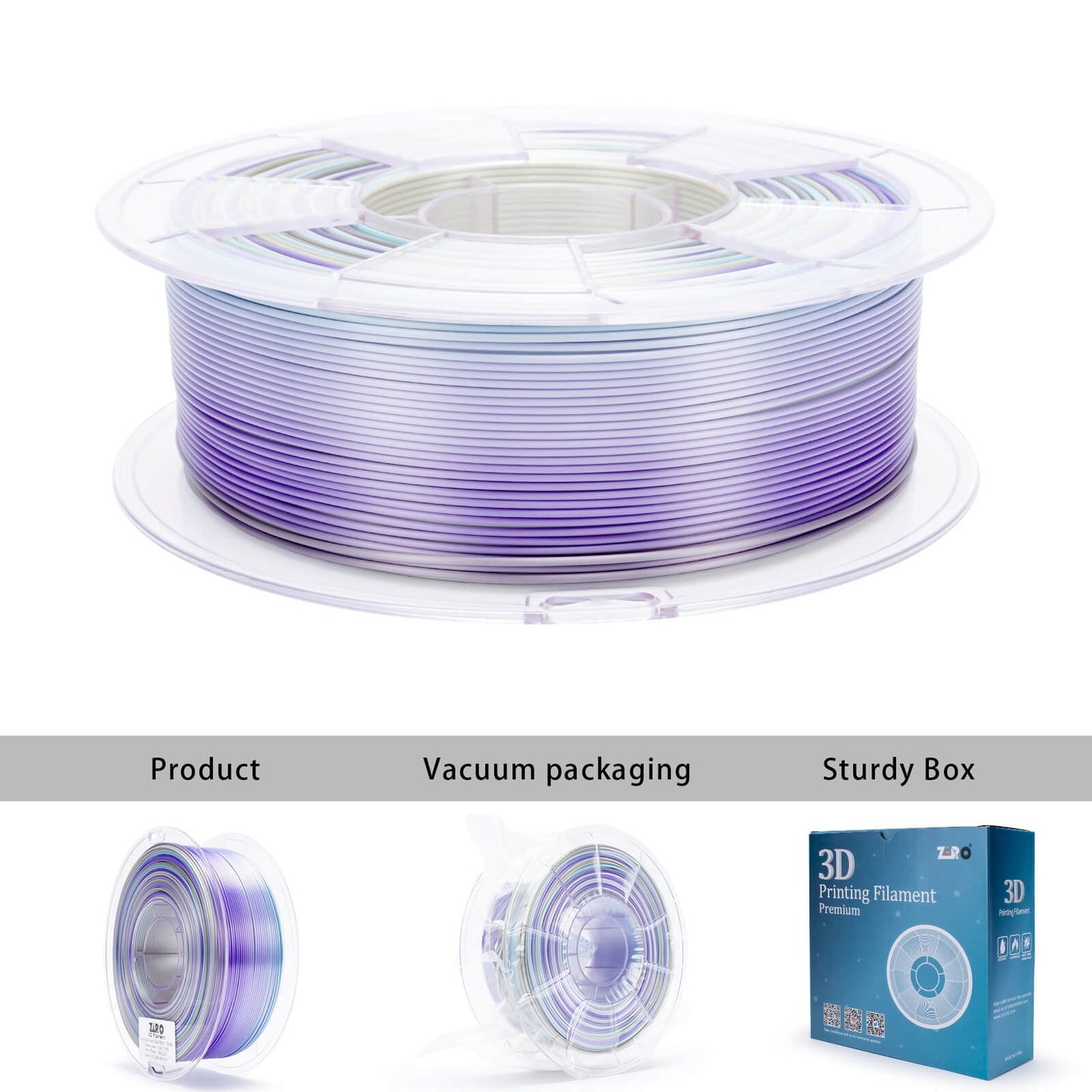 ZIRO PLA Silk Gradient - Steel violet