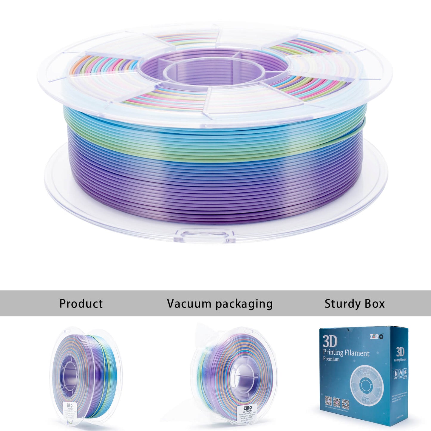 ZIRO PLA Silk Gradient - Iridescent Prism