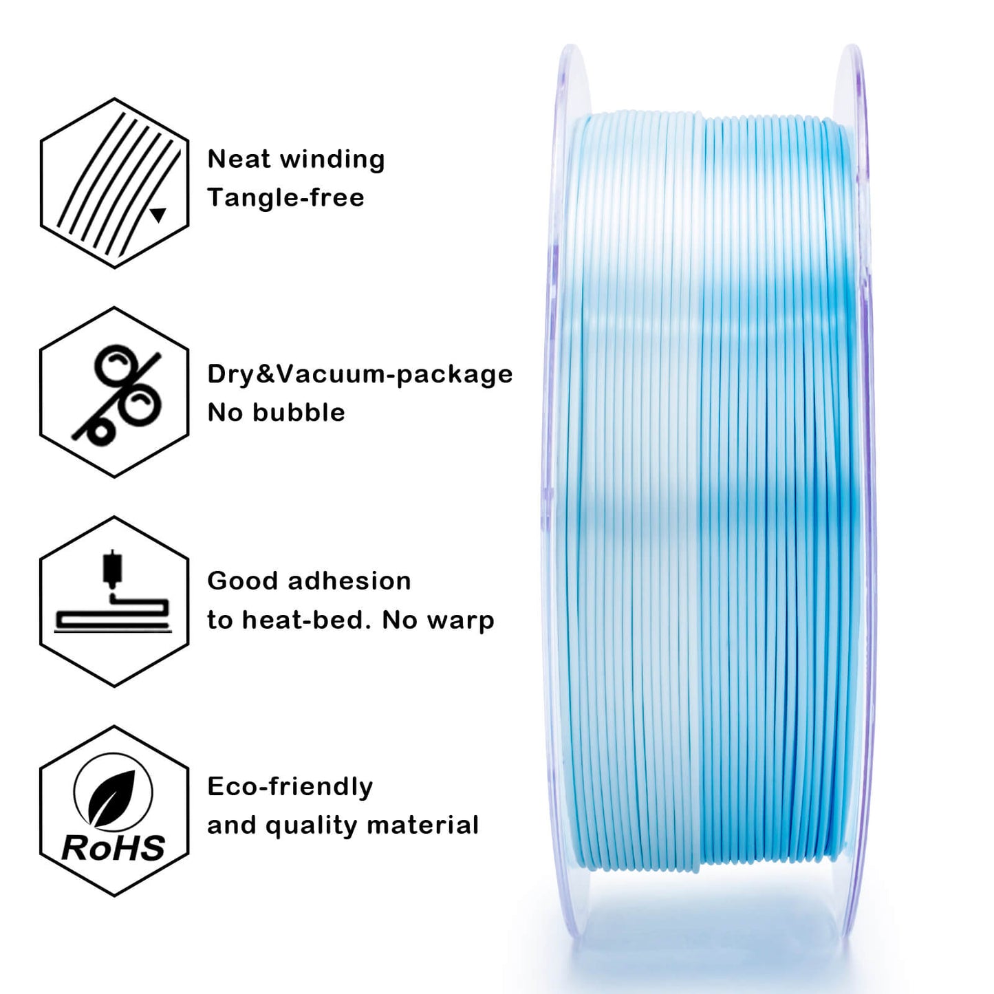ZIRO PLA Silk Gradient - Ice Blue