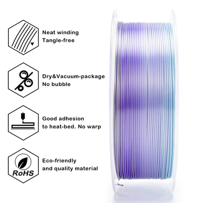 ZIRO PLA Silk Gradient - Steel violet