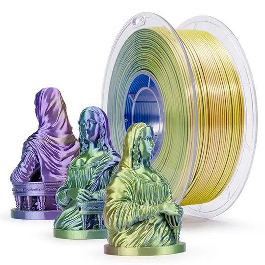 ZIRO PLA Silk Tri-Color - Green - Blue - Purple